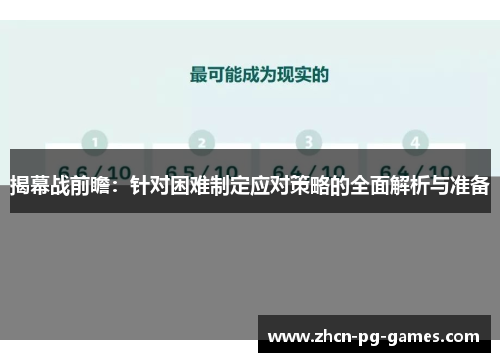 揭幕战前瞻：针对困难制定应对策略的全面解析与准备