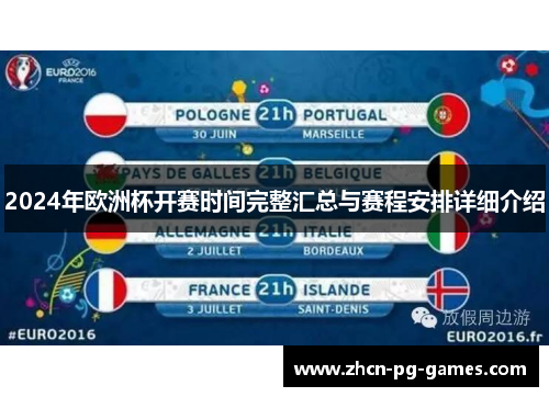 2024年欧洲杯开赛时间完整汇总与赛程安排详细介绍