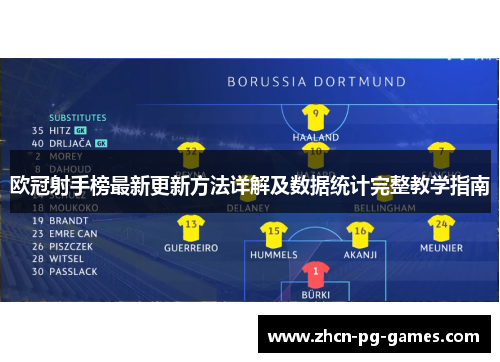 欧冠射手榜最新更新方法详解及数据统计完整教学指南